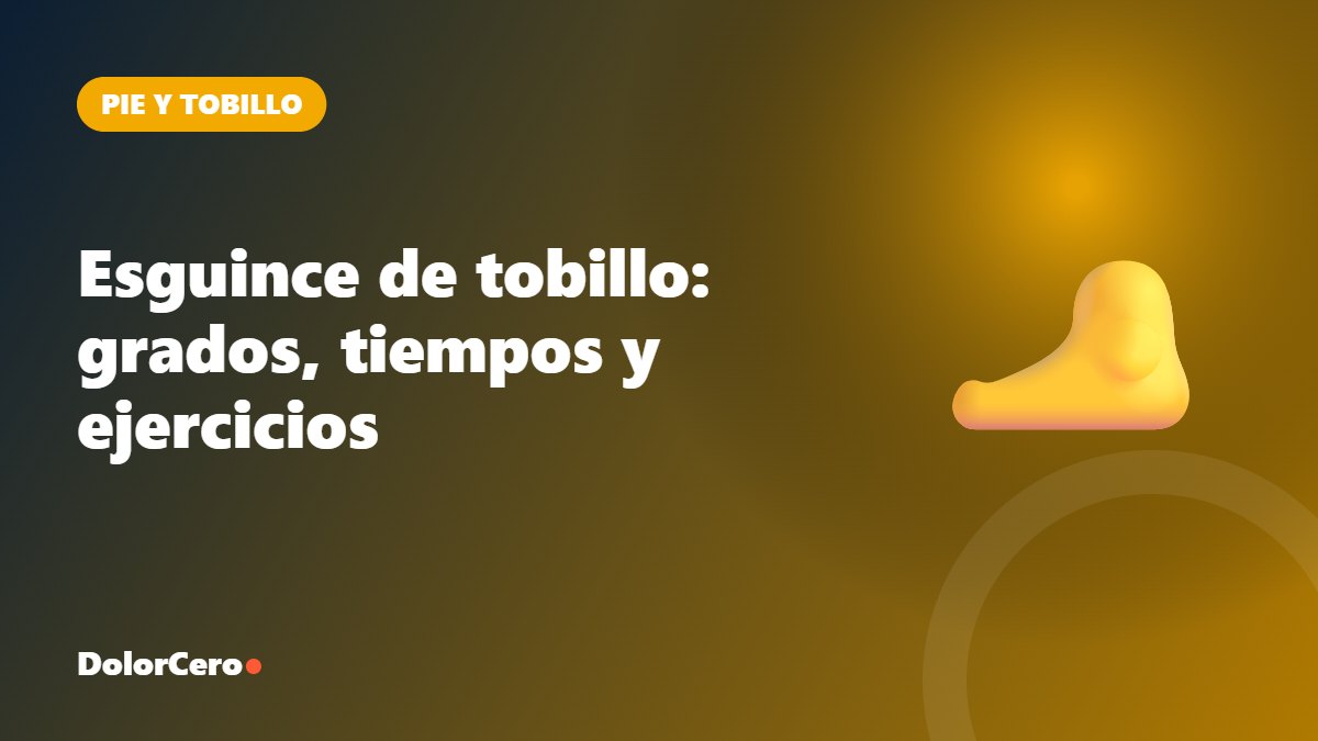 Esguince de tobillo: grados, tiempos y ejercicios