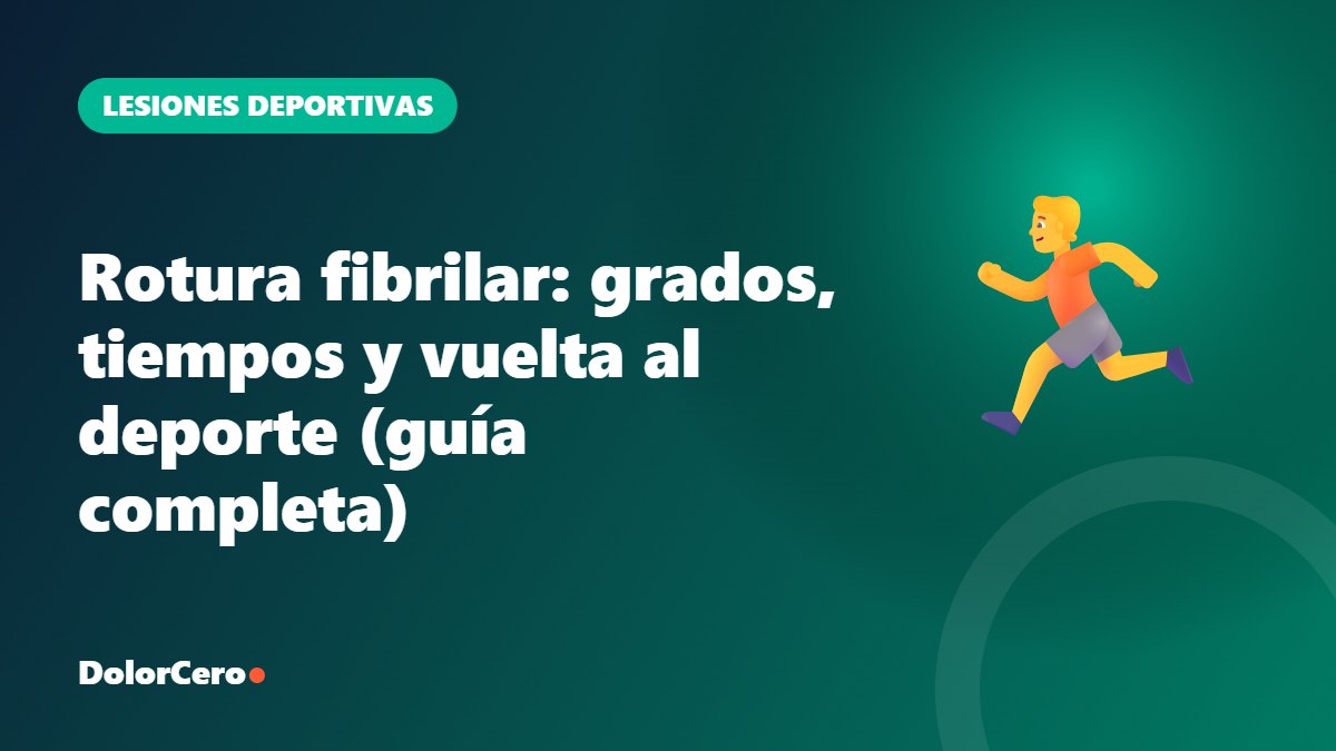 Rotura fibrilar: grados, tiempos y vuelta al deporte (guía completa)